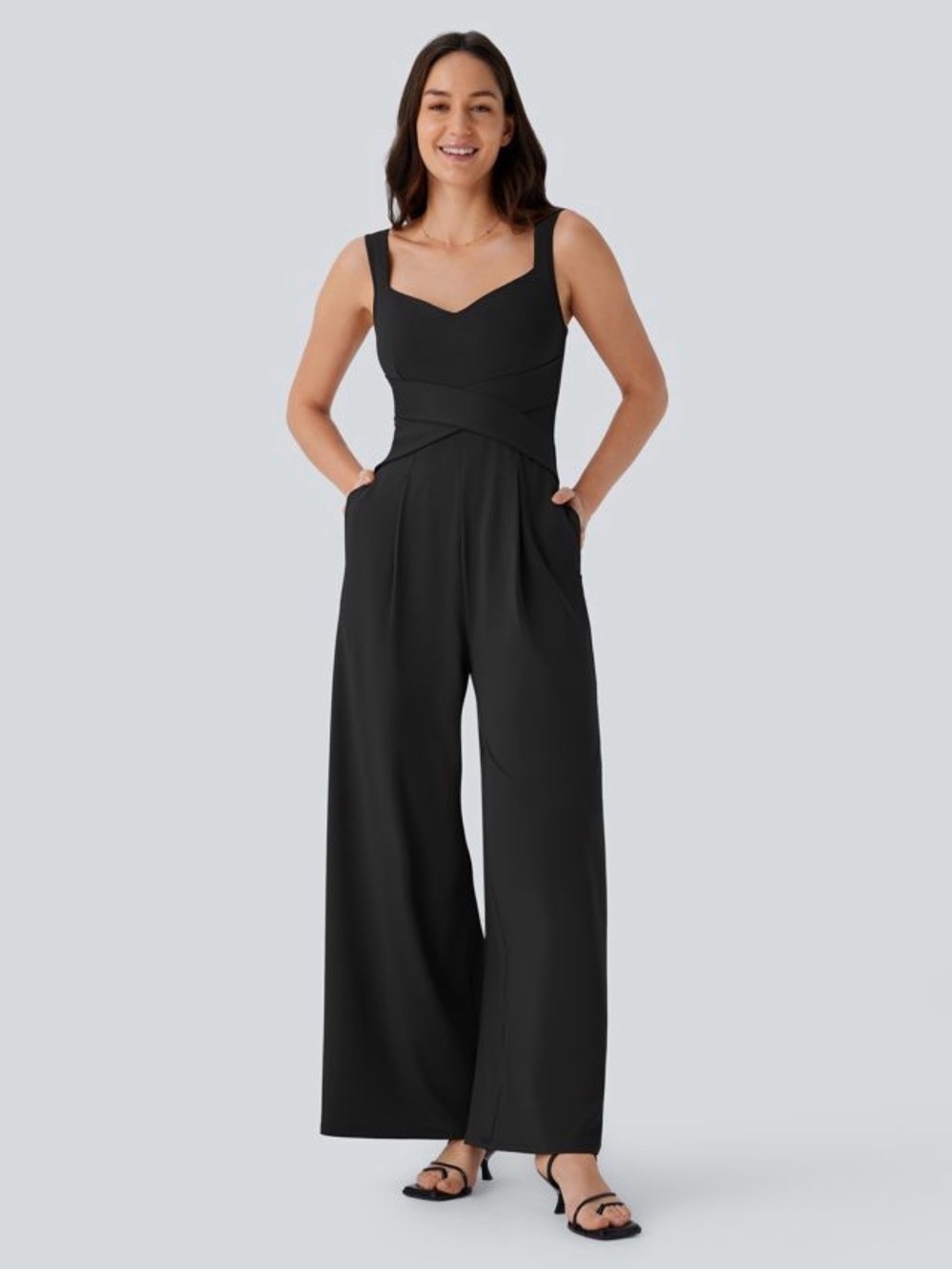 NWT Halara Sleeveless Jumpsuit with Pockets